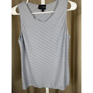 Emporio Armani Sleeveless Textured Knit Tank Top Made in Italy – Women's Size 46